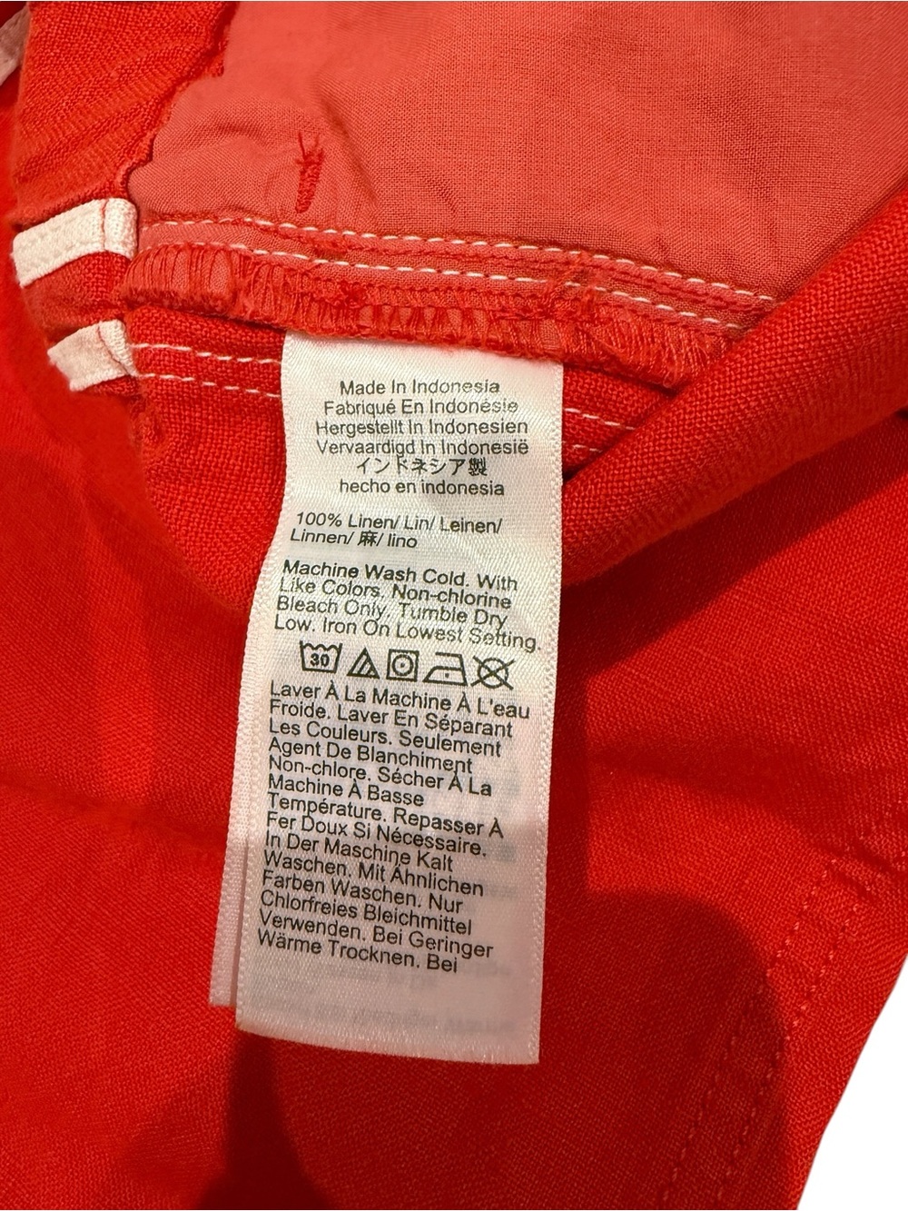 Madewell Pull On Pants (100% Linen) in Wild Poppy - Picture 12 of 13